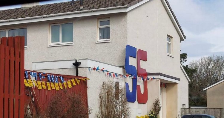 Rangers '55' title tribute on EK house shocks residents ahead of Celtic clash