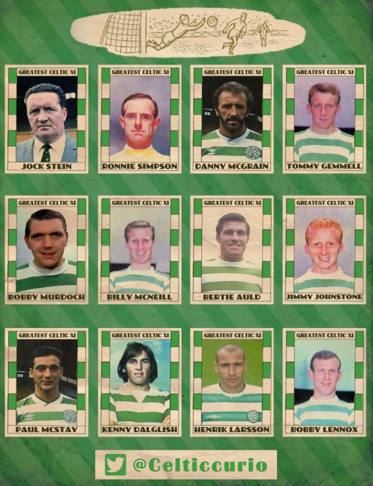 Photo: Greatest Celtic XI in Old Sticker Album Style. Should Scott Bro