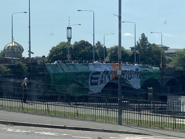 Celtic fan group Green Brigade mark 15th anniversary with display