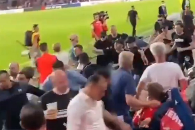 PSV and Galatasaray fans brawl in stands amid violent scenes ahead of potential Celtic and St Johnstone clashes