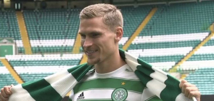 Starfelt pictured at Celtic Park | The Celtic Star